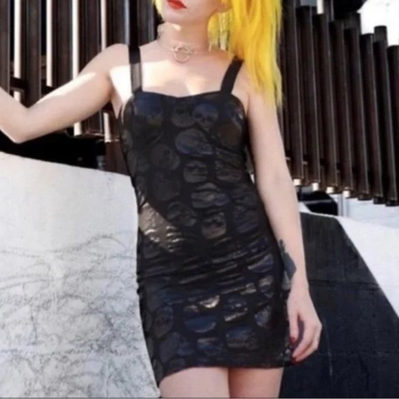 Bandage Skull Bodycon dress NWT 2X - Picture 1 of 6